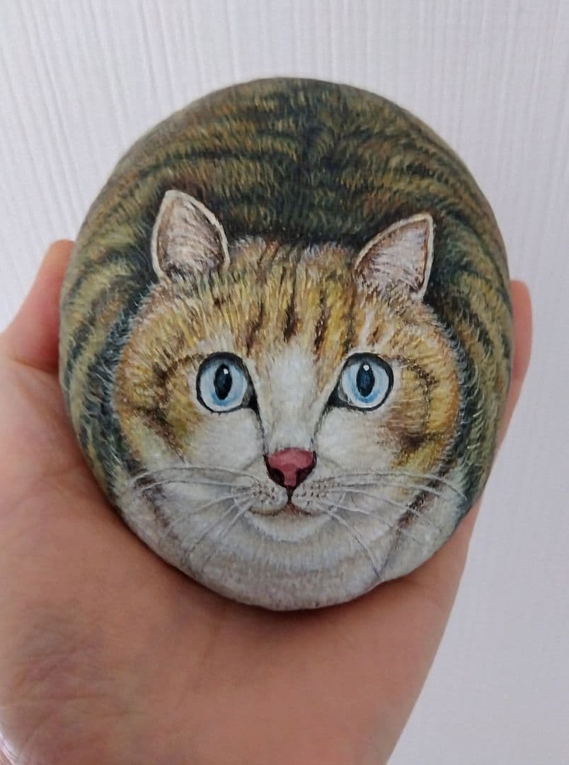 ※しも様※　おまとめ２点　ネコちゃん　ストーンアートとウェルカムボード