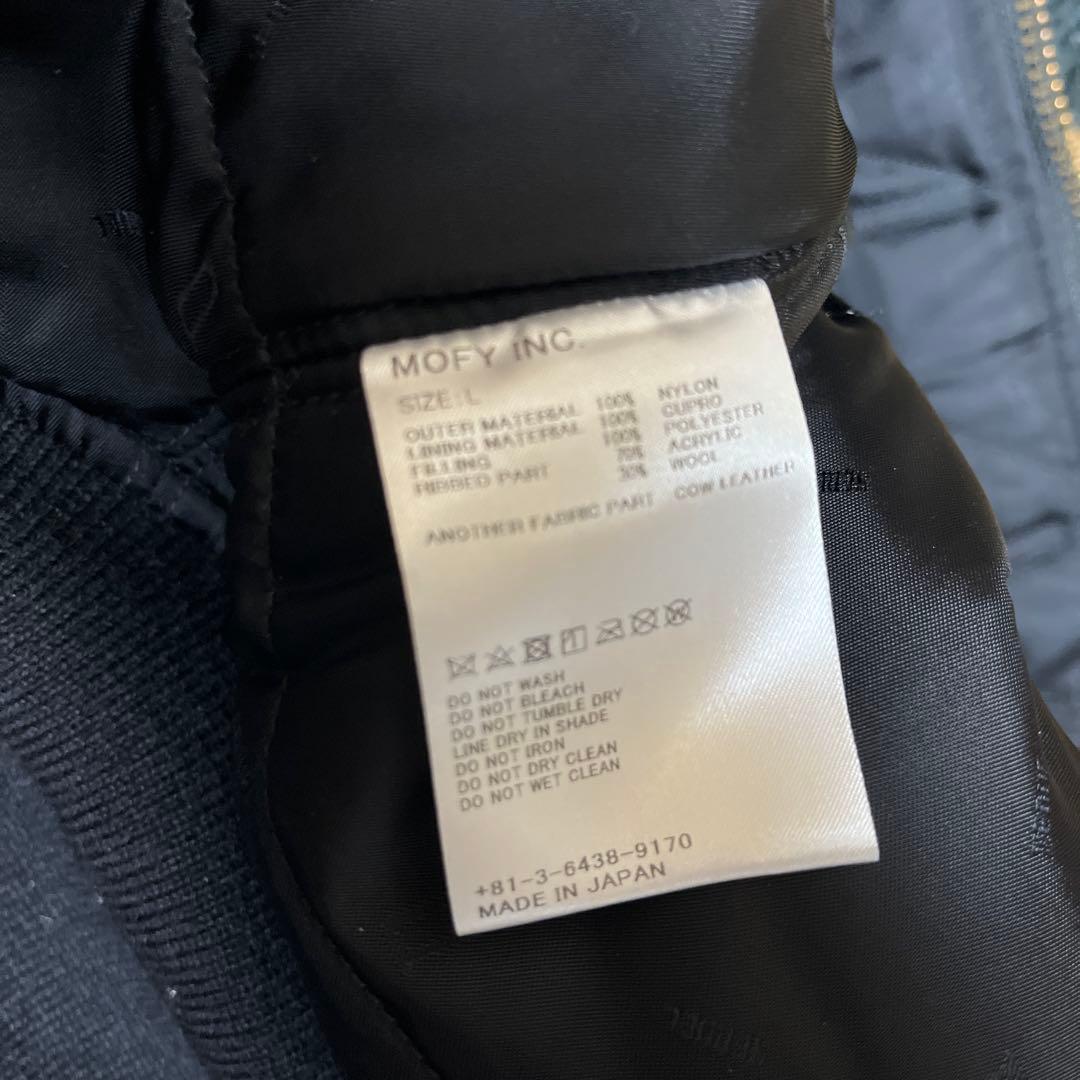 SEQUEL 袖レザー スウェード切替 MA-1 ジャケット 黒L シークエル