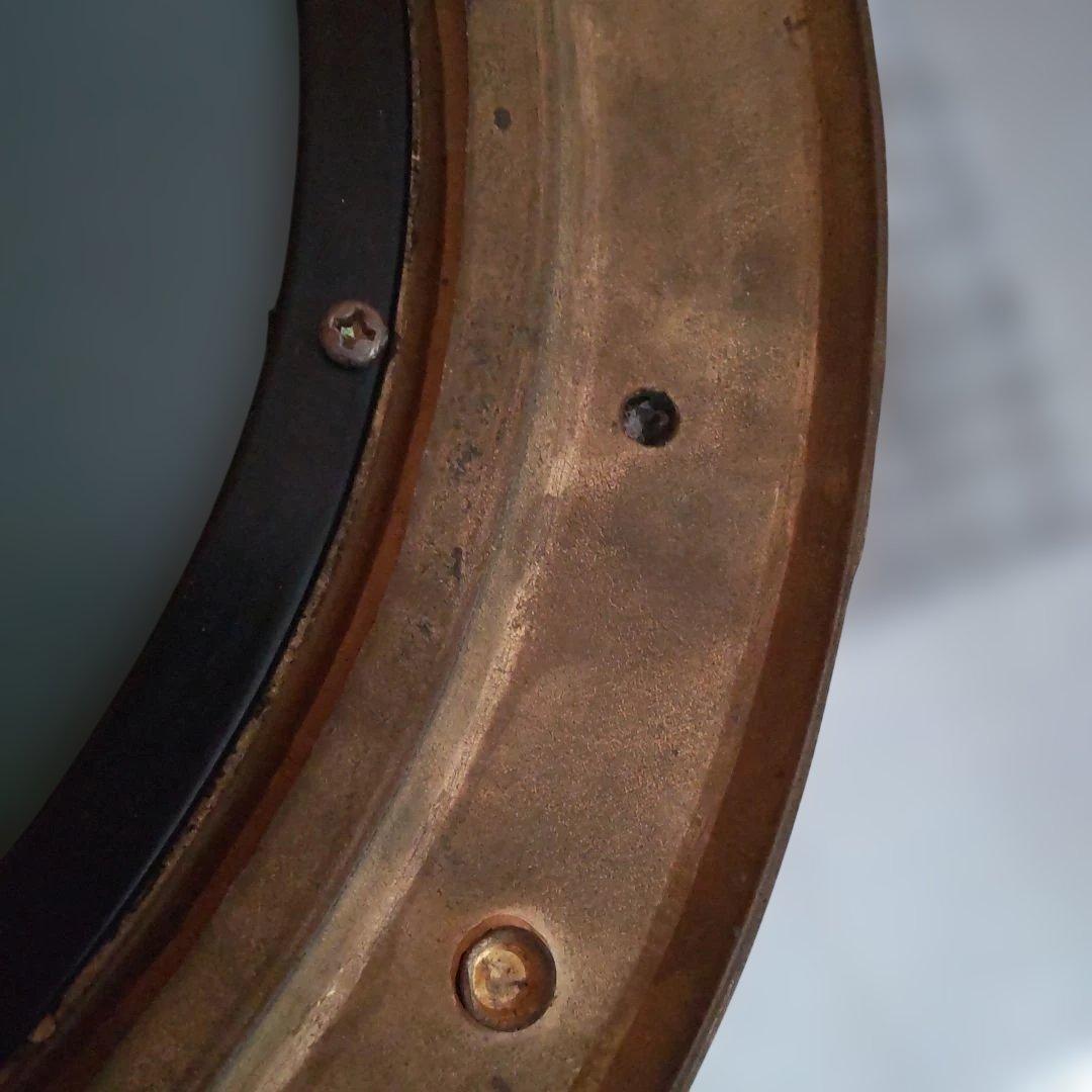 真鍮製　❀　丸ミラー　アンティーク