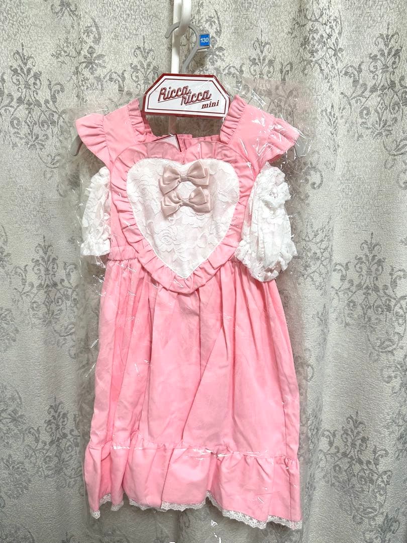 ３点セット☆新品未開封☆Ricca ricca エプロンワンピース 130cm