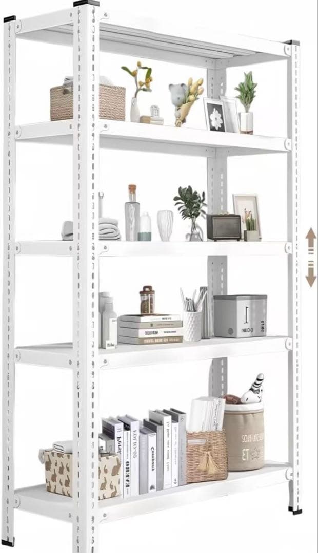 メタルラック 5段 90×40×180cm 高さ調整 100kg/段 スチール棚