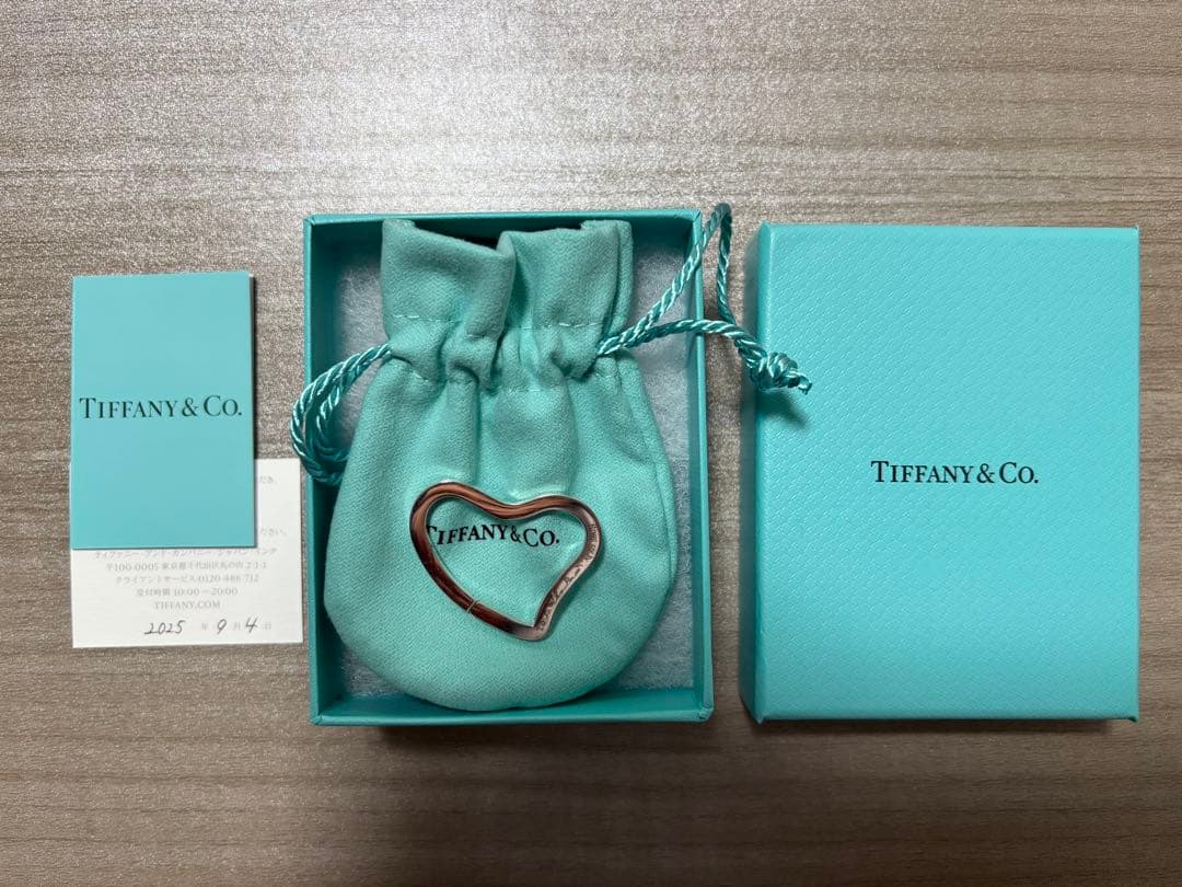 【新品未使用】ティファニー　ハート型キーリング