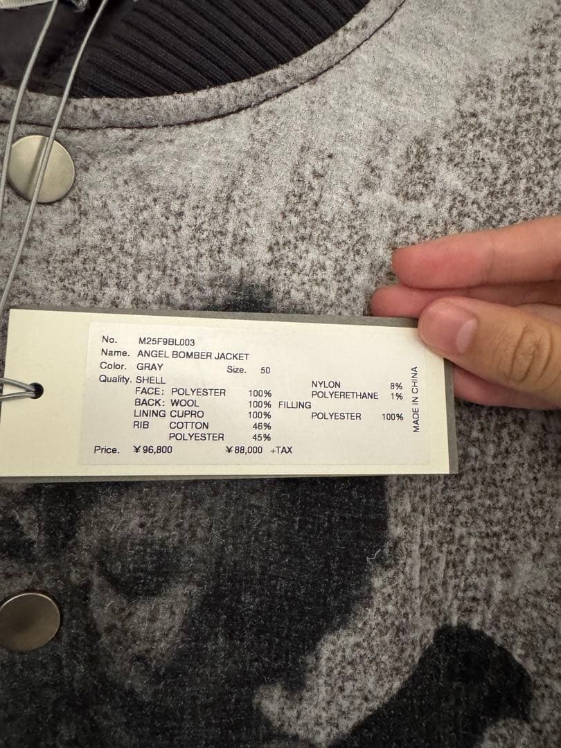 ジャケット・アウター MASU ANGEL BOMBER JACKET GRAY