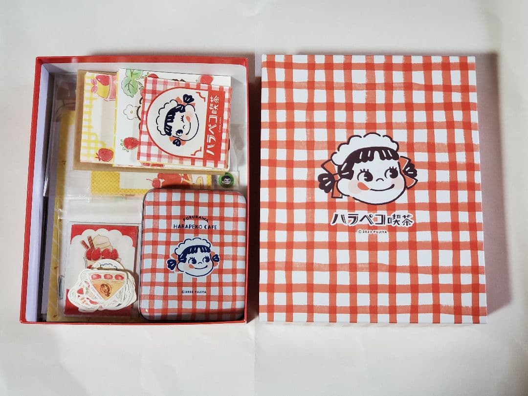 【お値引中】ハラペコ喫茶 【おすそ分け】 お道具箱入+メモ缶など