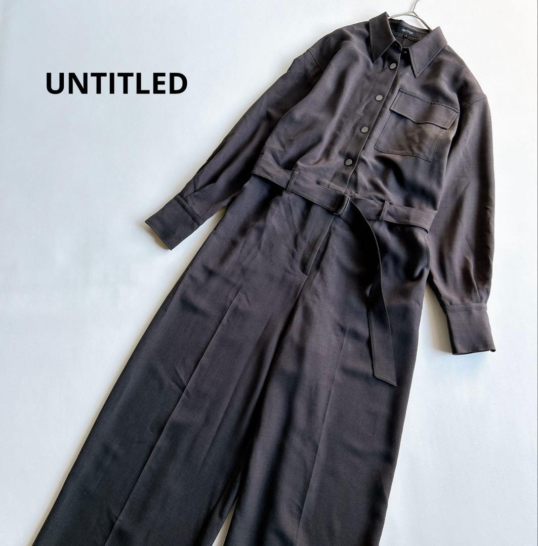 朝比奈 彩×Oggi×UNTITLED シャツカラーオールインワン　サイズ2