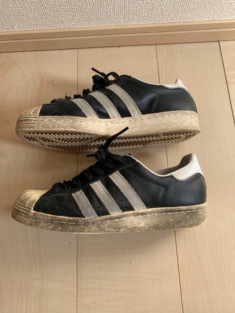 スーパースター80s 金ベロ adidas スニーカー ブラック/ホワイト
