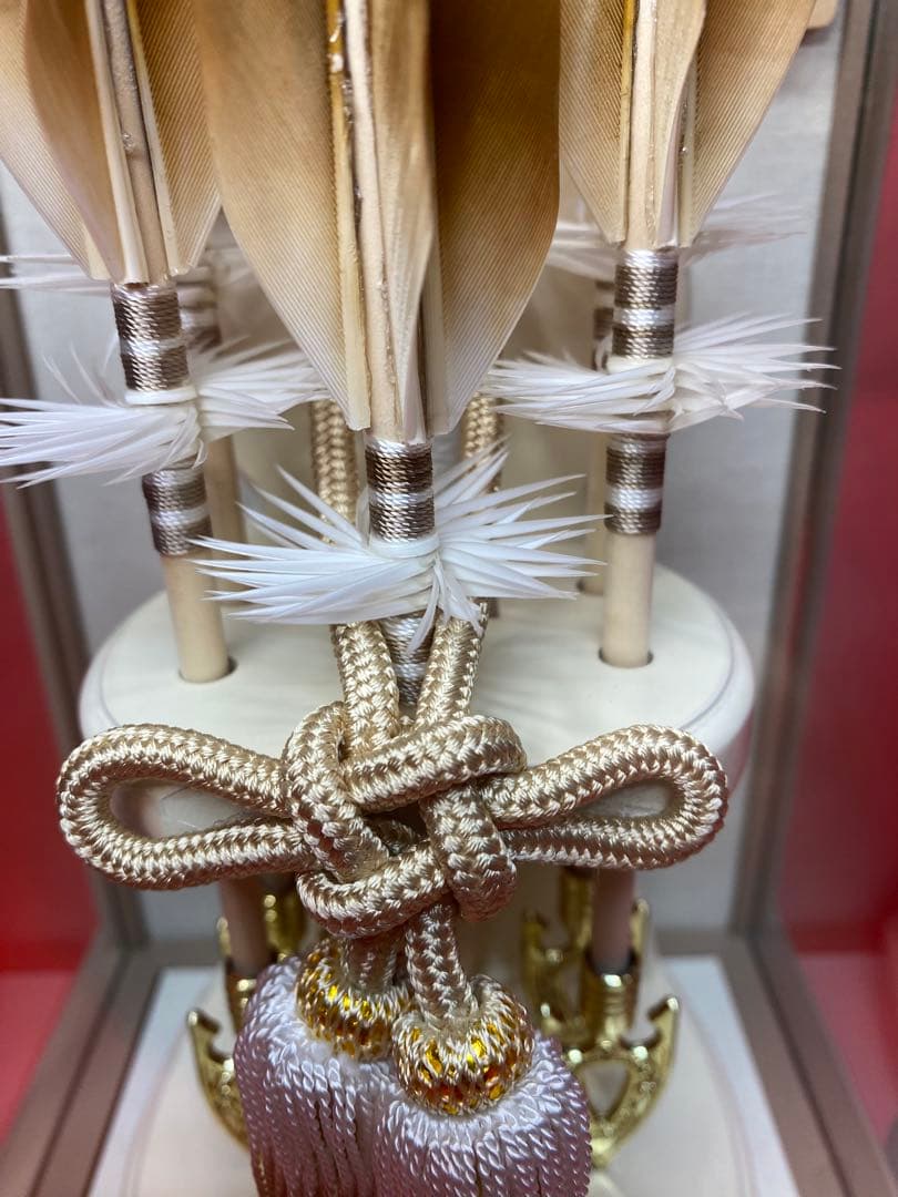 東京久月　破魔弓パノラマガラスケース・間口約１６×奥行約１５×高さ約２7㎝