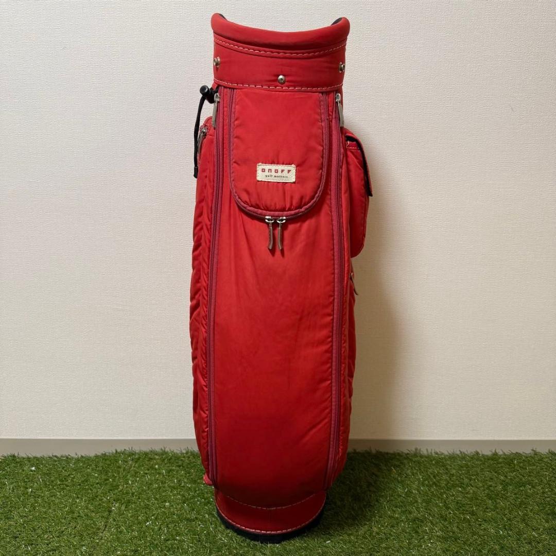ONOFF オノフ キャディバッグ ゴルフバッグ 8.5型 レッド