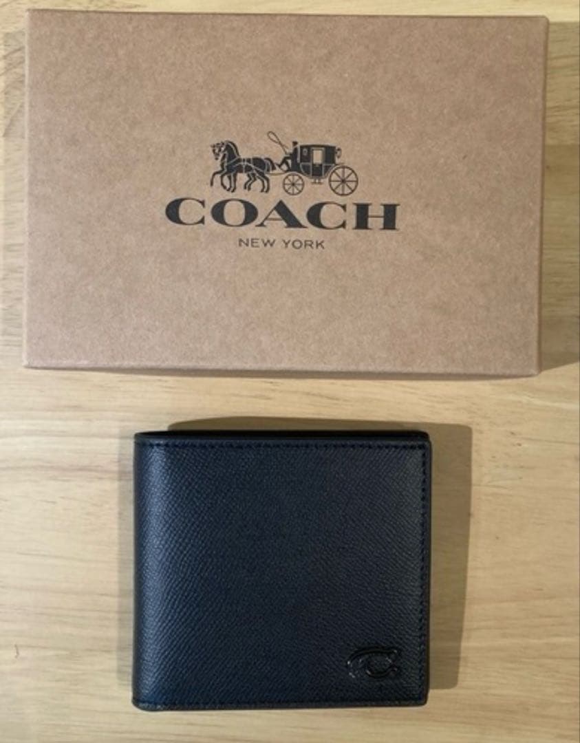 新作　コーチ　COACH 長財布　二つ折り　シグネスチャーブラック　即日発送