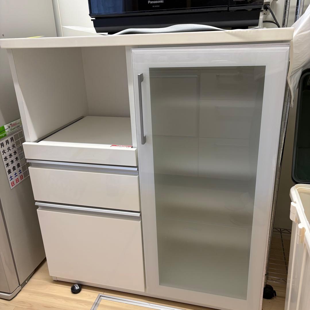 キッチンカウンター　ミドルレンジボード(キュリー2 90MRB WH) ニトリ