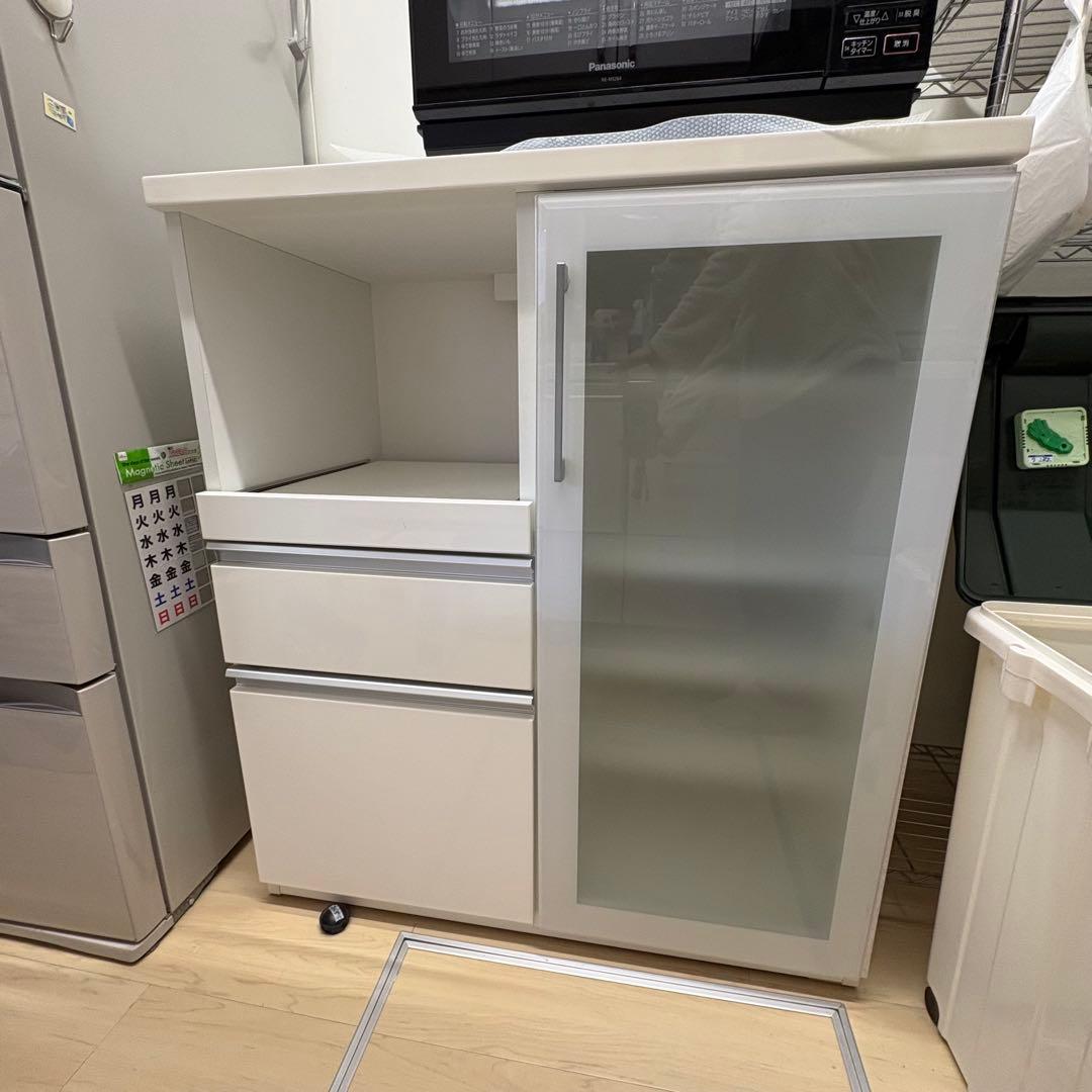 キッチンカウンター　ミドルレンジボード(キュリー2 90MRB WH) ニトリ