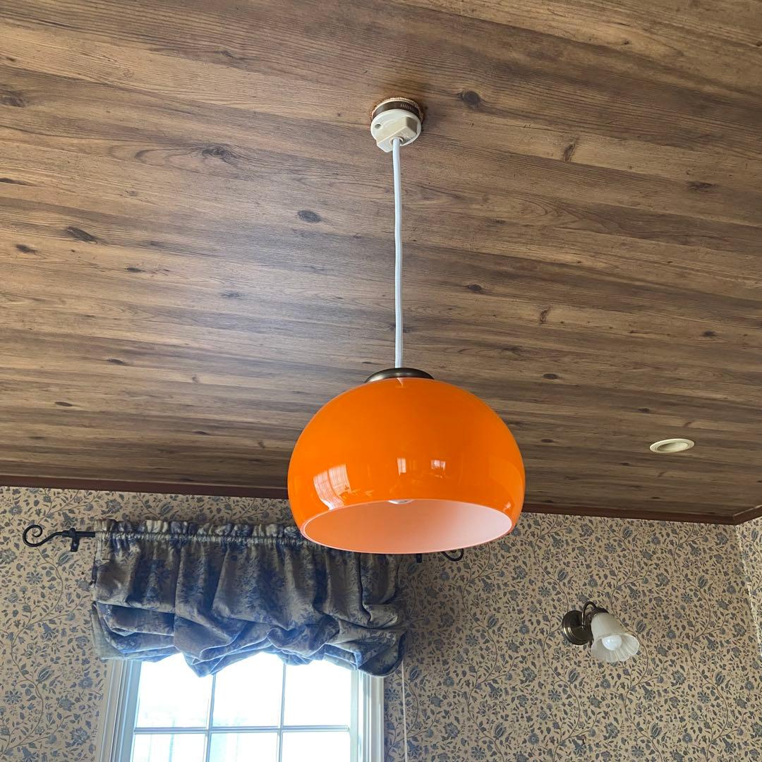 昭和レトロ　天井照明　ペンダントライト　当時物　レトロポップ