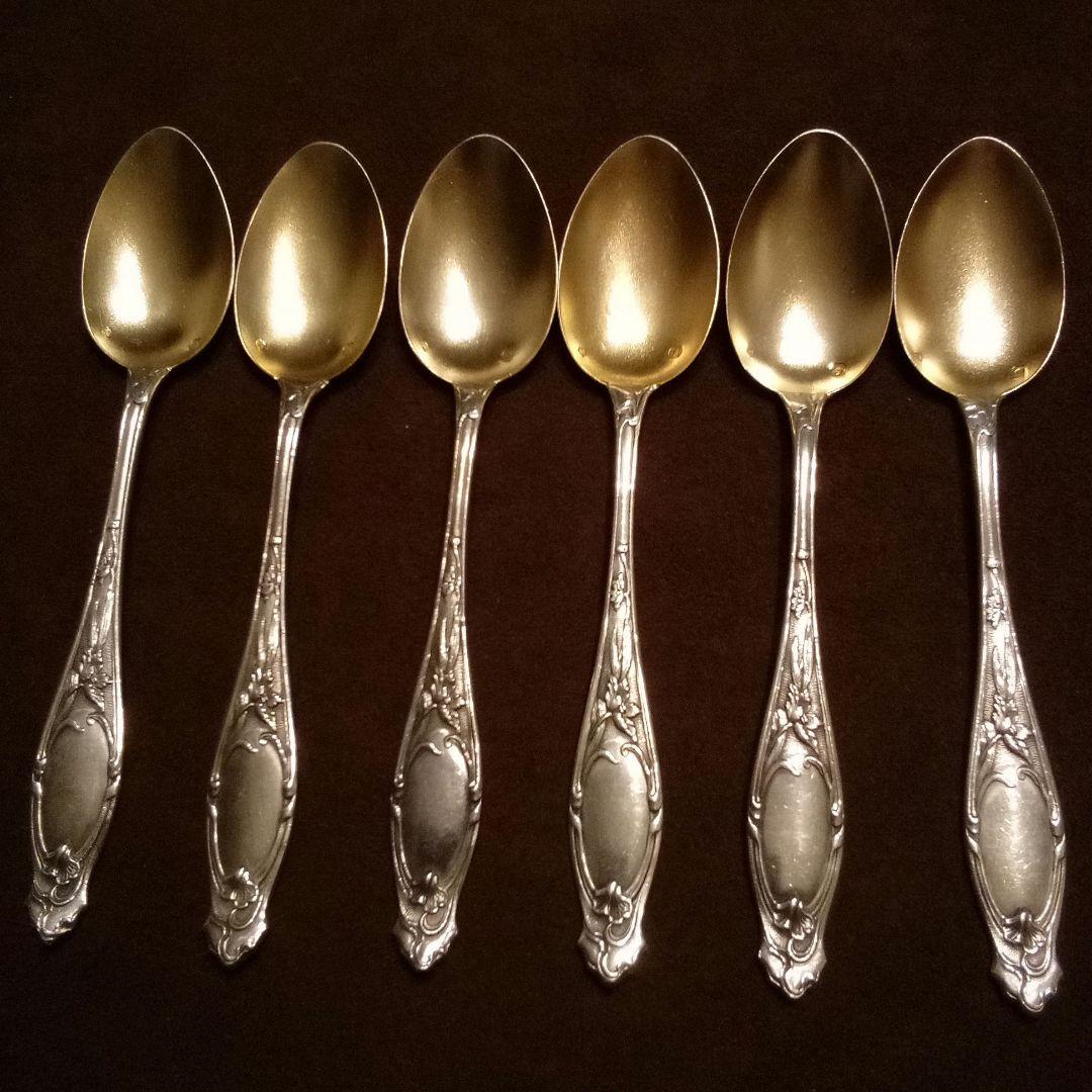 フランス シルバースプーン ６本組 アンティーク