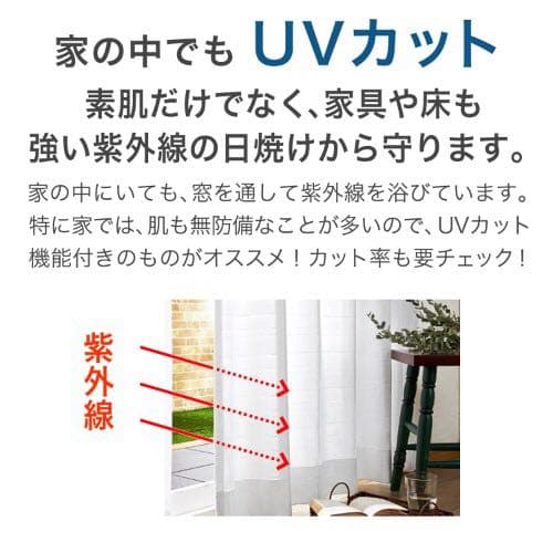 ぽんぽんデザインのＵＶカット遮熱・遮像ボイルカーテン［日本製］