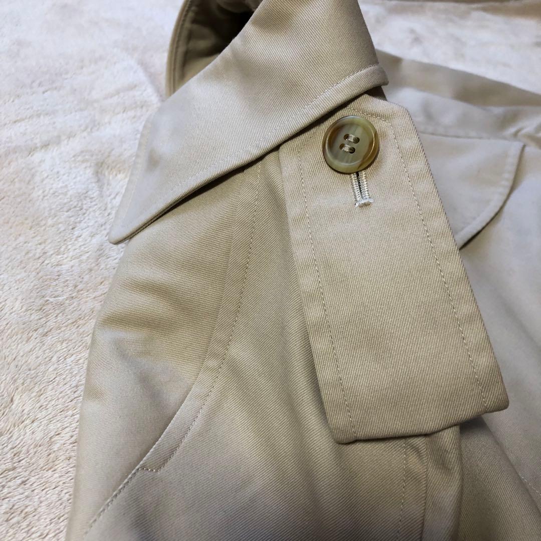 美品　バーバリー　ステンカラーコート　ノバチェック柄　ロング　ベージュ　本国製