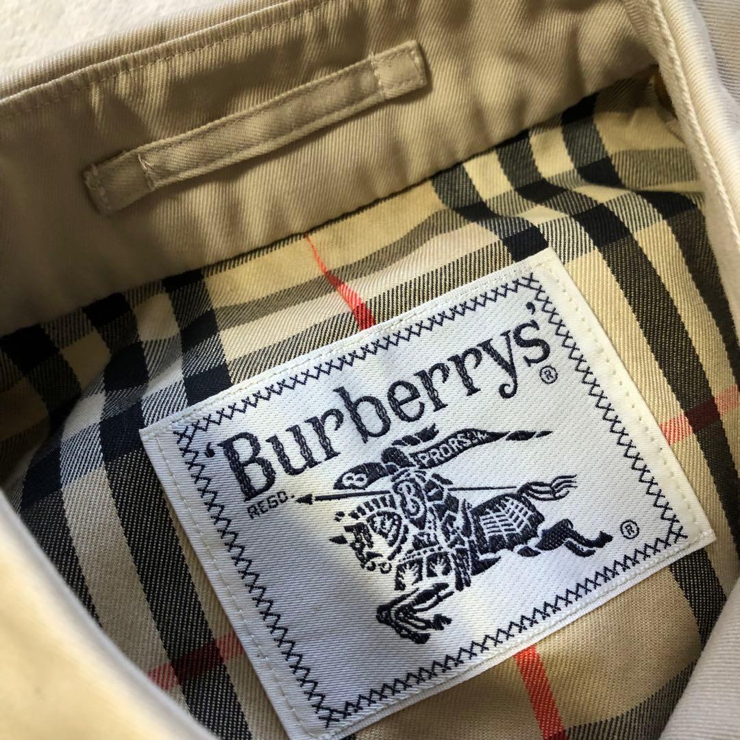 美品　バーバリー　ステンカラーコート　ノバチェック柄　ロング　ベージュ　本国製