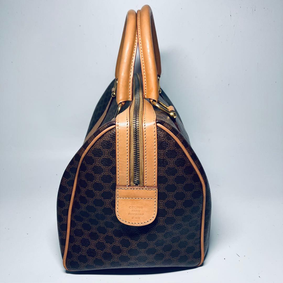 m*★様 極美品　セリーヌ マカダム ハンドバッグ ボストンバッグ ミニボストン