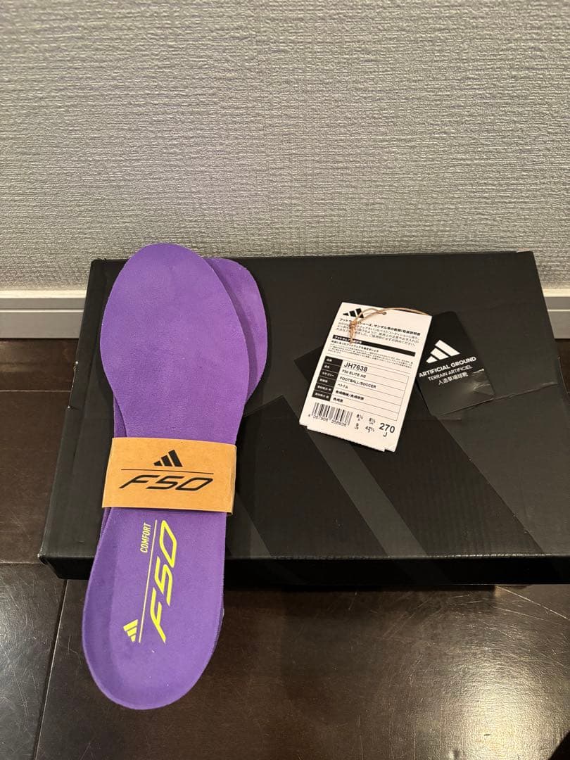 adidas F50 ELITE AGサッカーシューズ 紫/緑　27.0cm
