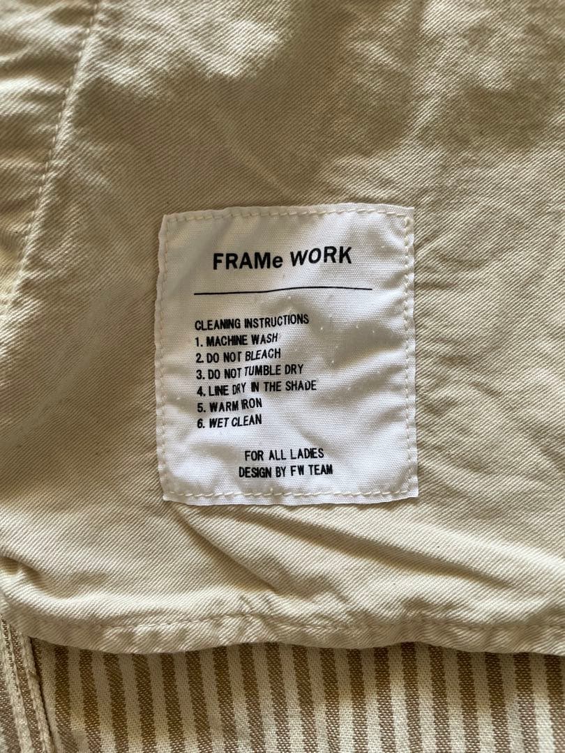 【極美品】フレームワーク ヒッコリーオーバーオール　38