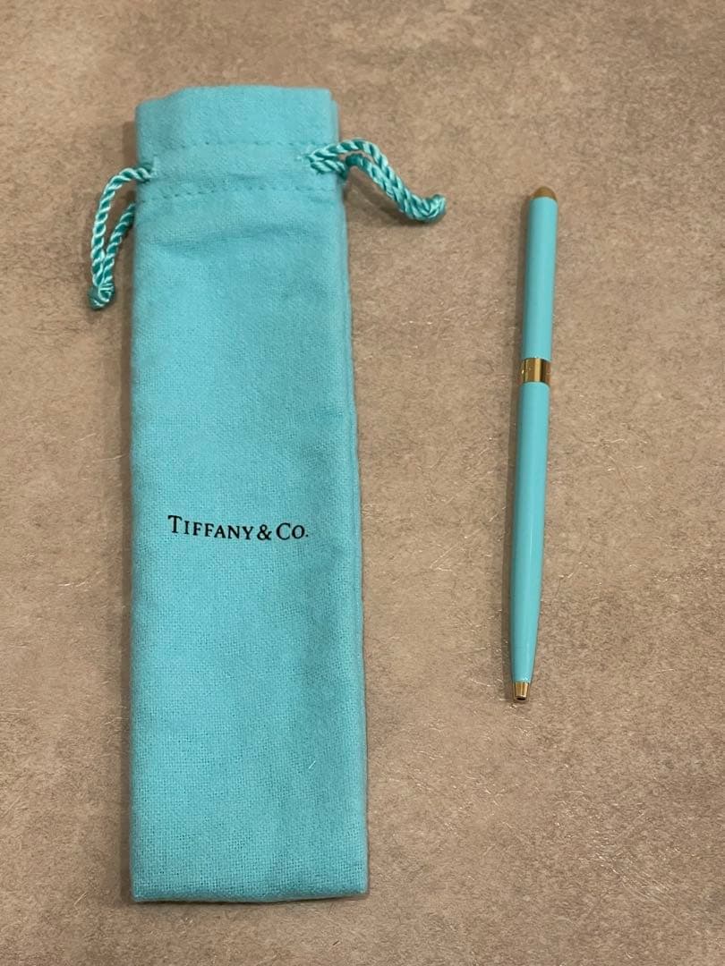ティファニー ボールペン ティファニーブルー × ゴールド金具