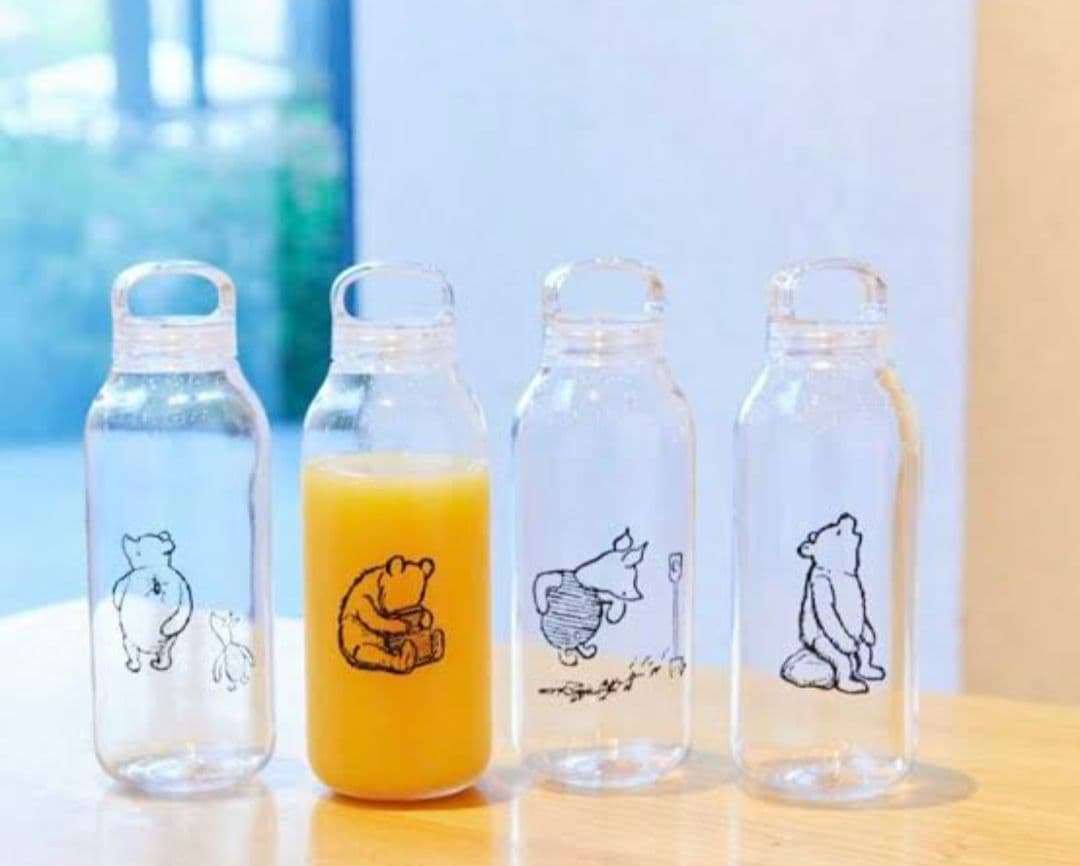 新品　くまのぷーさん展限定　KINTO　クラシックプー　クリアボトル　レア品