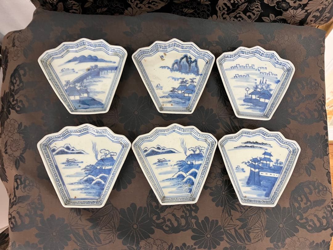 古伊万里 皿 風景画