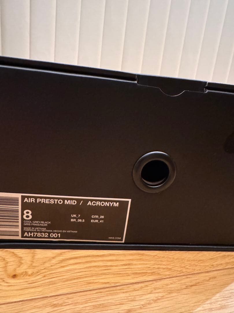 ACRONYM × Nike Air Presto Mid 黒　26cm