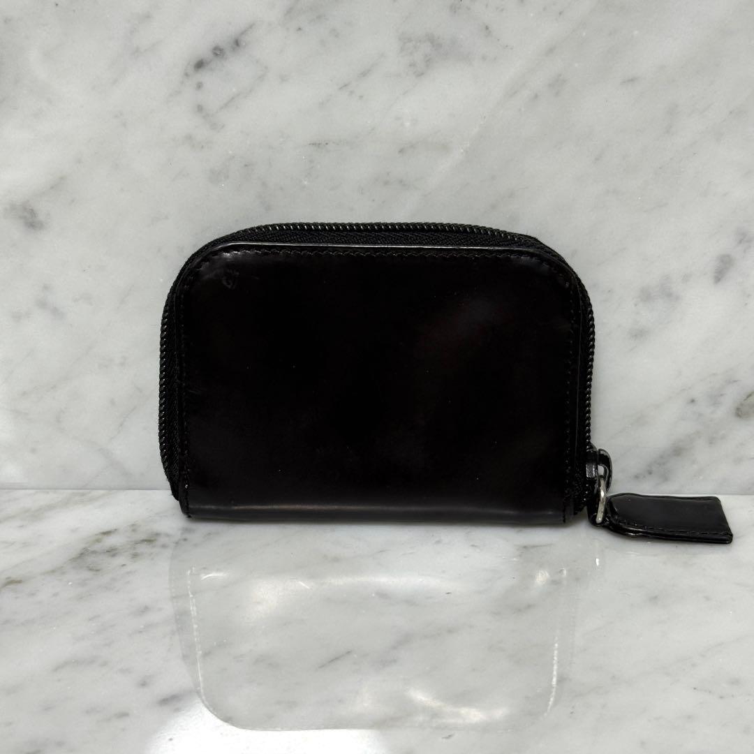 PRADA プラダ ケース 小銭入れ ジップ エナメル ブラック 財布