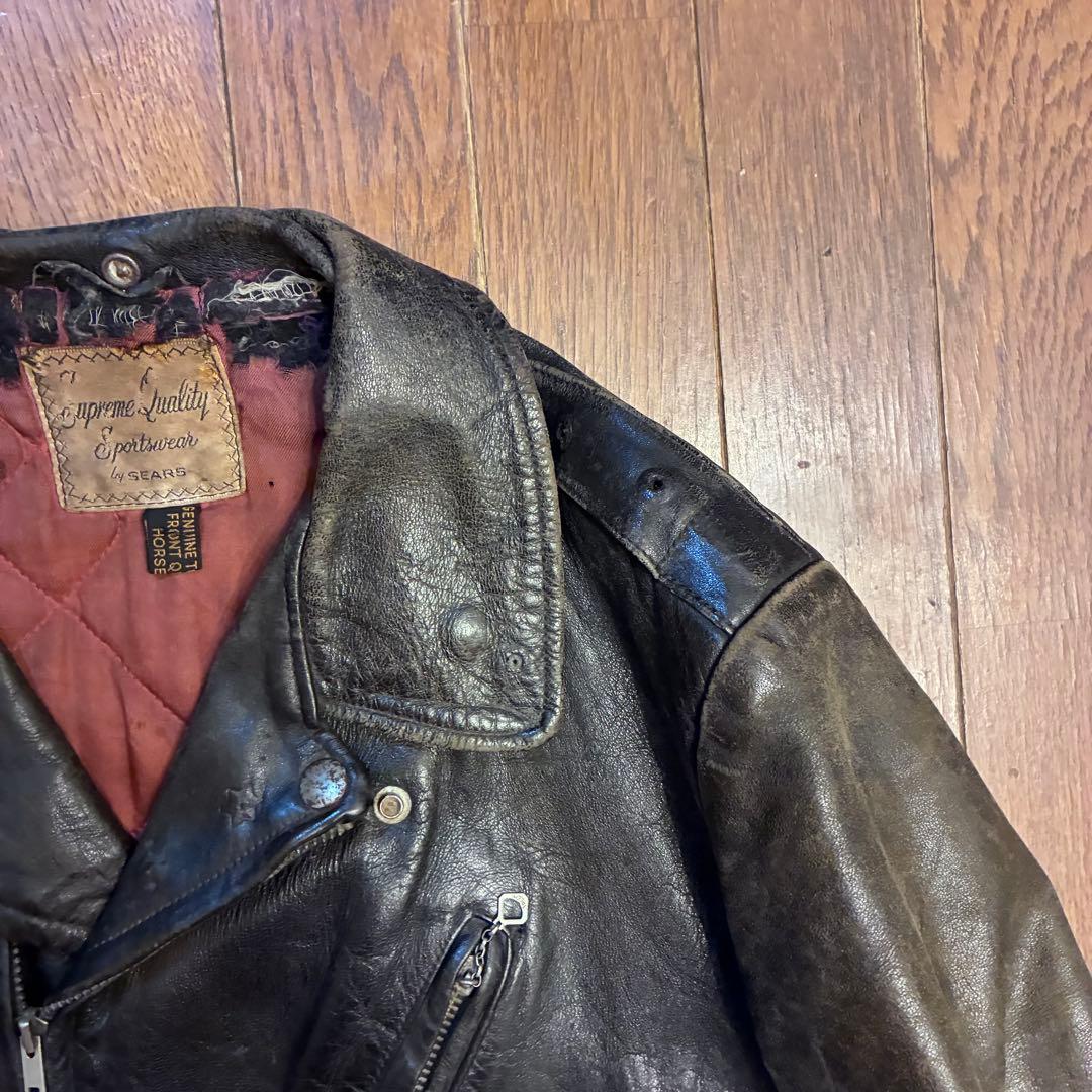 50s sears レザージャケット ライダース vintage USA製