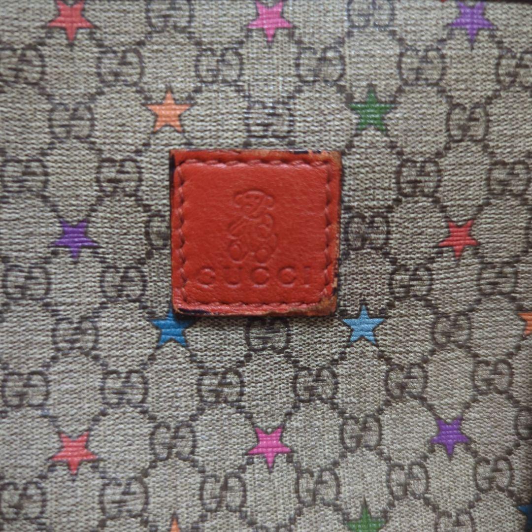 Gucci 星柄 ハンドバッグ ベージュ オレンジ