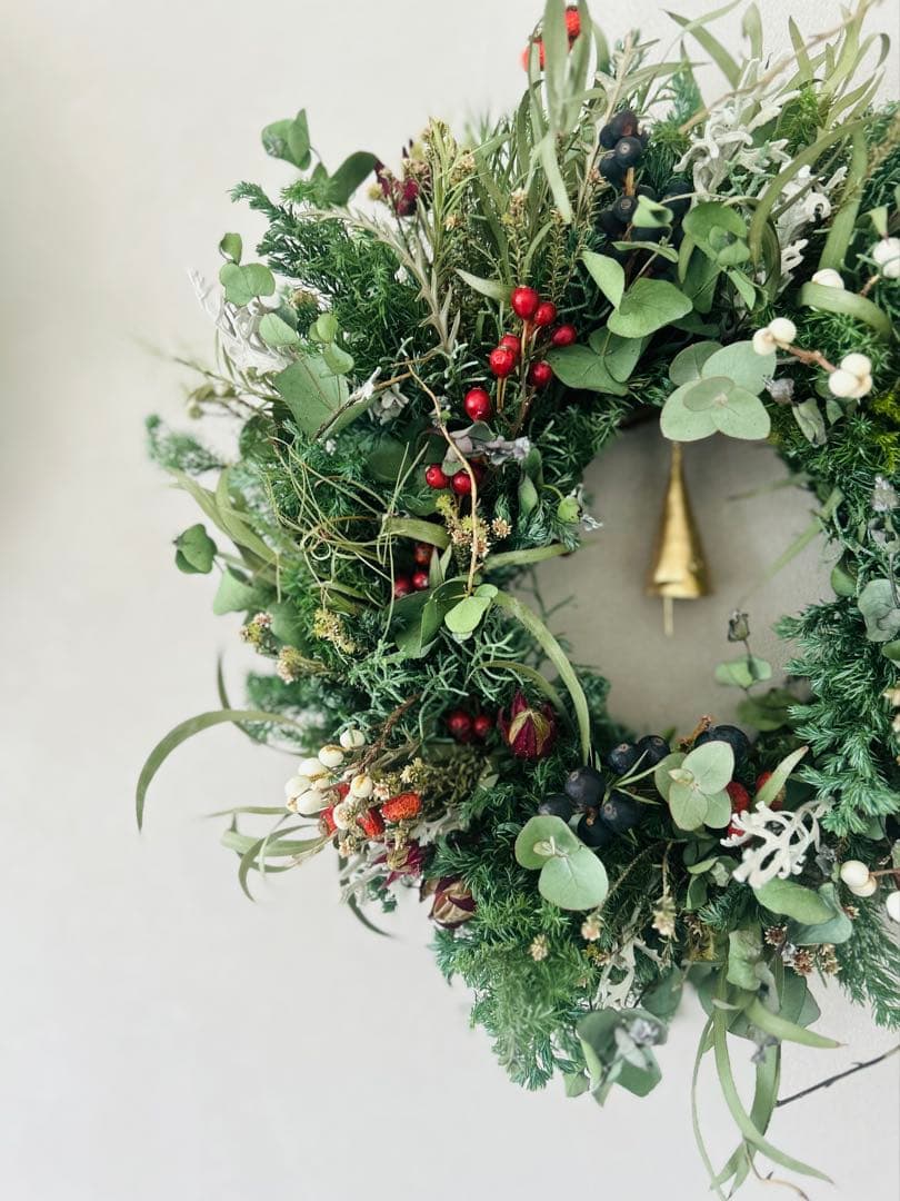 Merry Christmas 2025 静かな森のクリスマスリース〜38cm