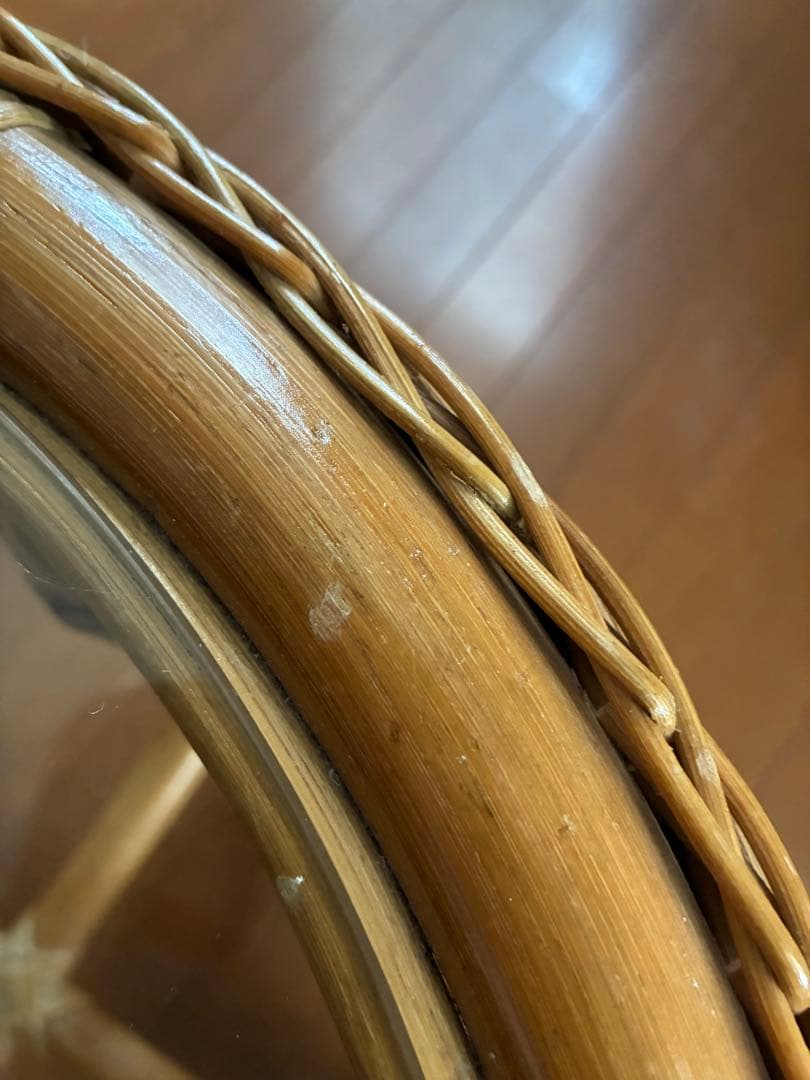 Emi★ラタン 籐のテーブルアジアンヴィンテージ 昭和レトロ アンティーク