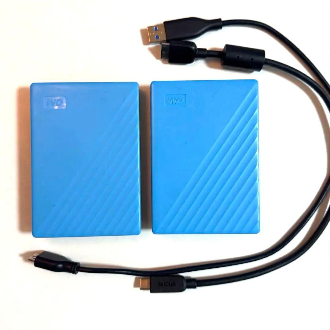 WD Portable HDD 5TB 2個セット 外付け ウエスタンデジタル