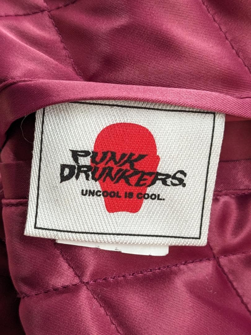 パンクドランカーズ✕くっきー/リバーシブルスカジャン総刺繍/サテン/キルティング