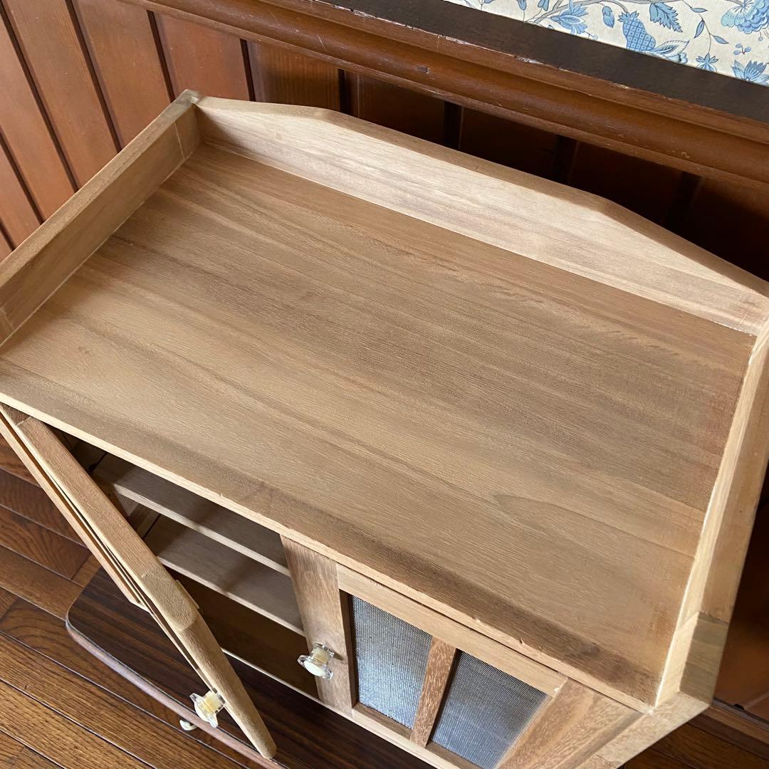 昭和レトロ　蝿帳　保管棚　小物棚　桐製　天然木　ナチュラルな生活　美品