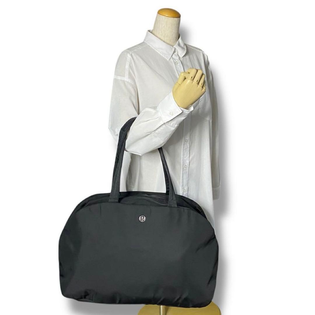 美品 ルルレモン ナイロン ボストン バッグ 25L 2WAY トラベル 黒