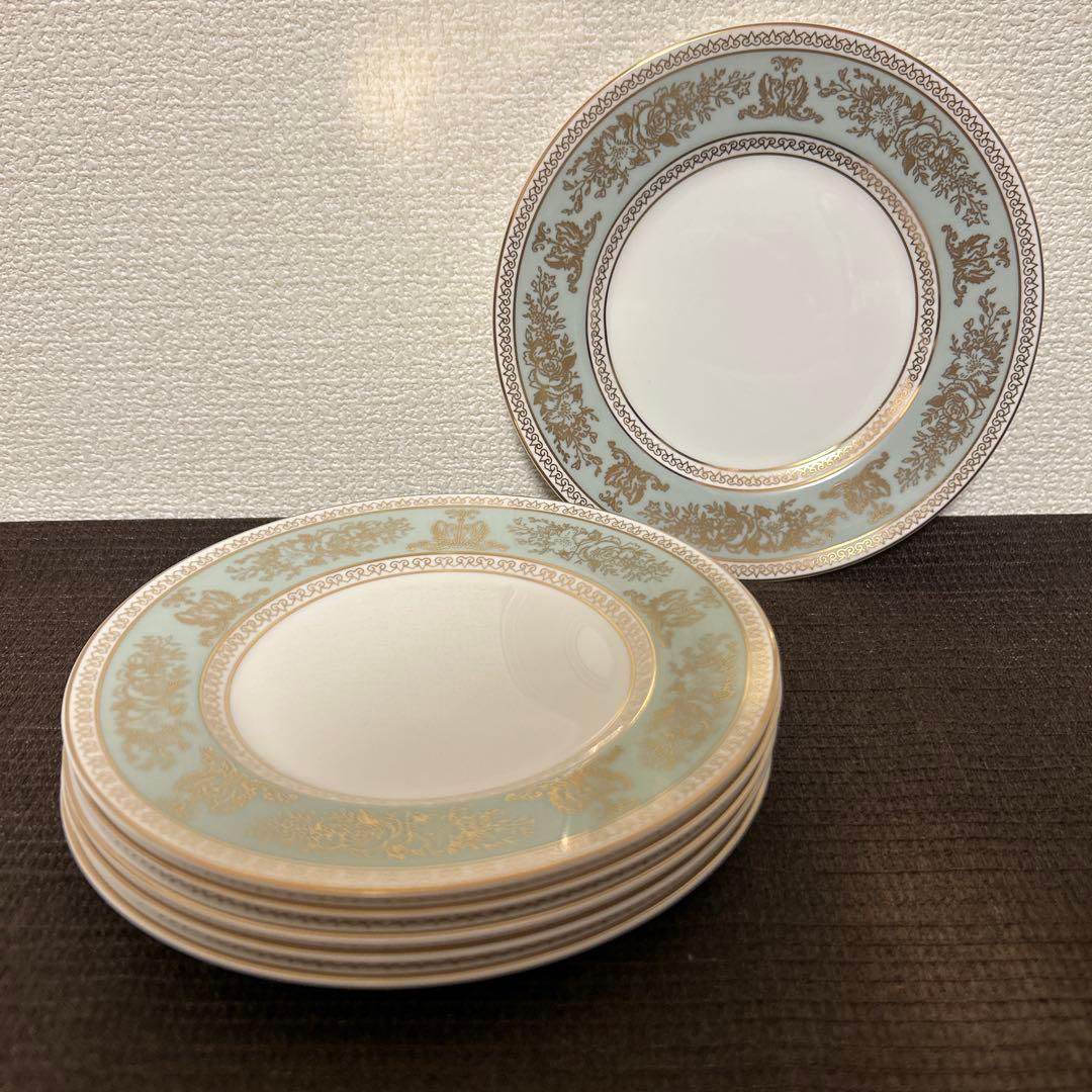 ウェッジウッド　コロンビア　セージグリーン　デザートプレート　17.5cm
