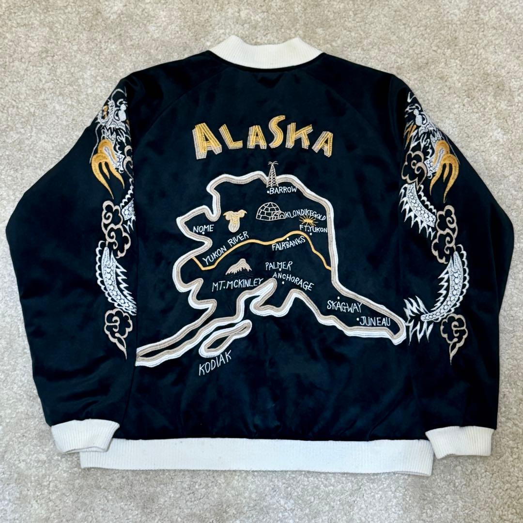 HOUSTON USA アラスカ 日本限定 別珍 スカジャン　XL