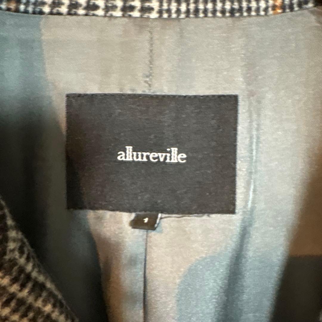 allureville タータンチェックコート　美品⭐️
