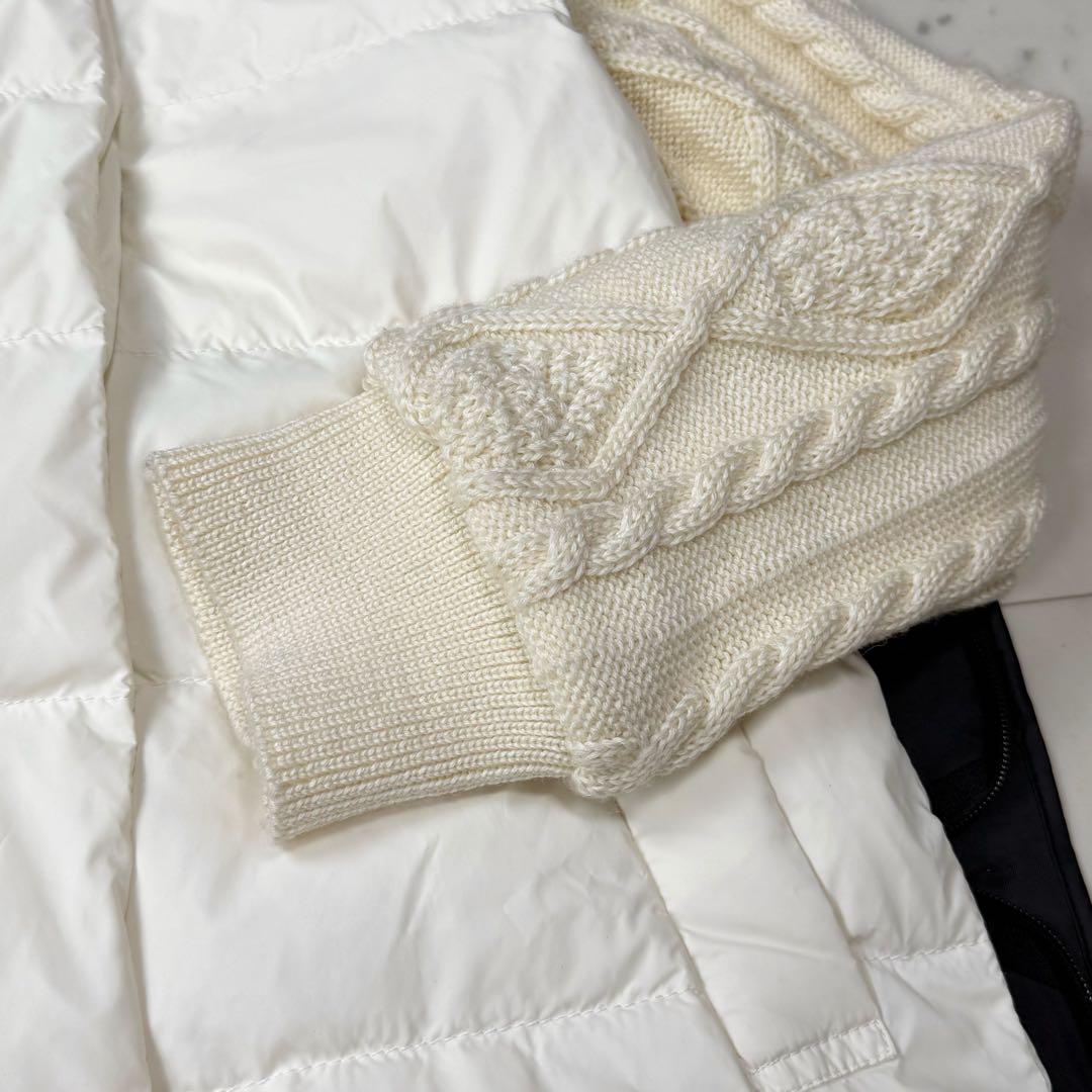 センソユニコ M2 切り替え ダウンコート ホワイト アイボリー サイズ38