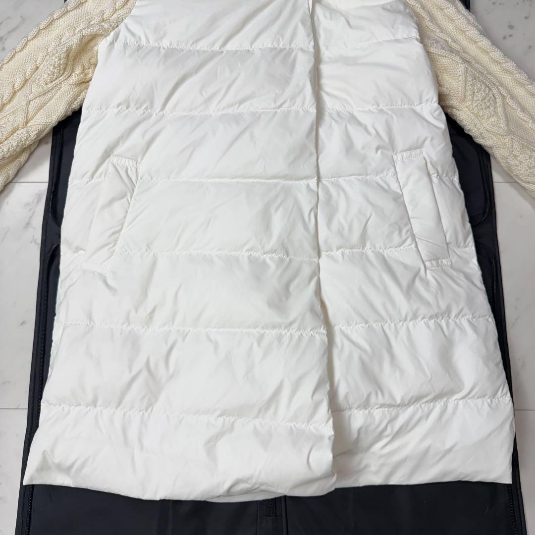 センソユニコ M2 切り替え ダウンコート ホワイト アイボリー サイズ38