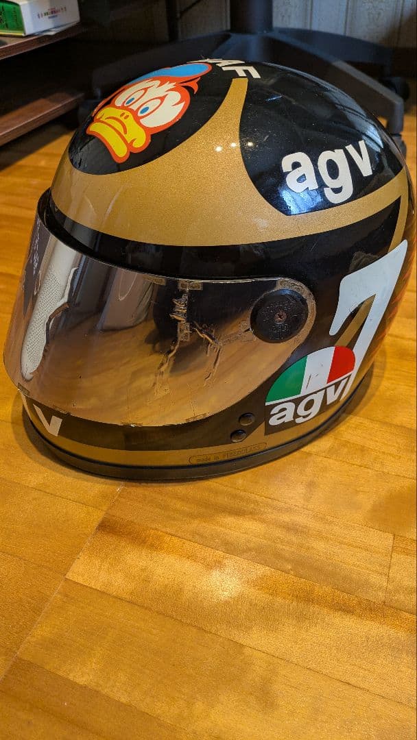 希少当時物レプリカ Arai agv バリーシーン ヘルメット バッグ付属