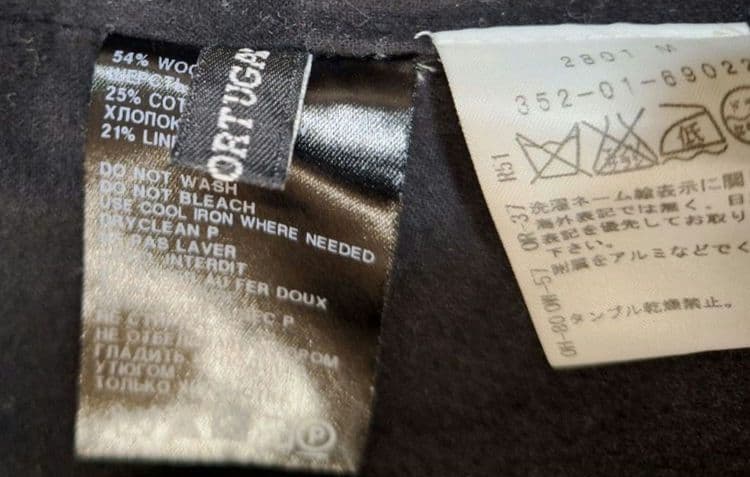 ANN DEMEULEMEESTER チェスターコート ウール 混紡 xxs