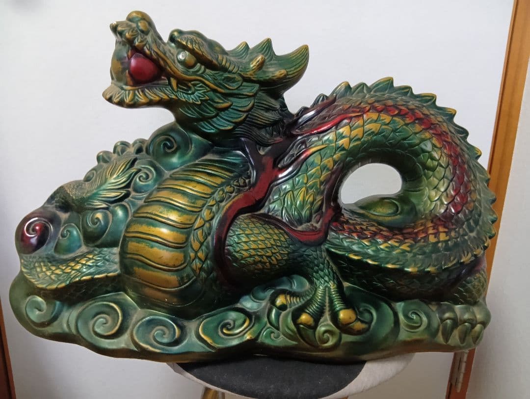 ドラゴンの銅製置き物60&30センチ