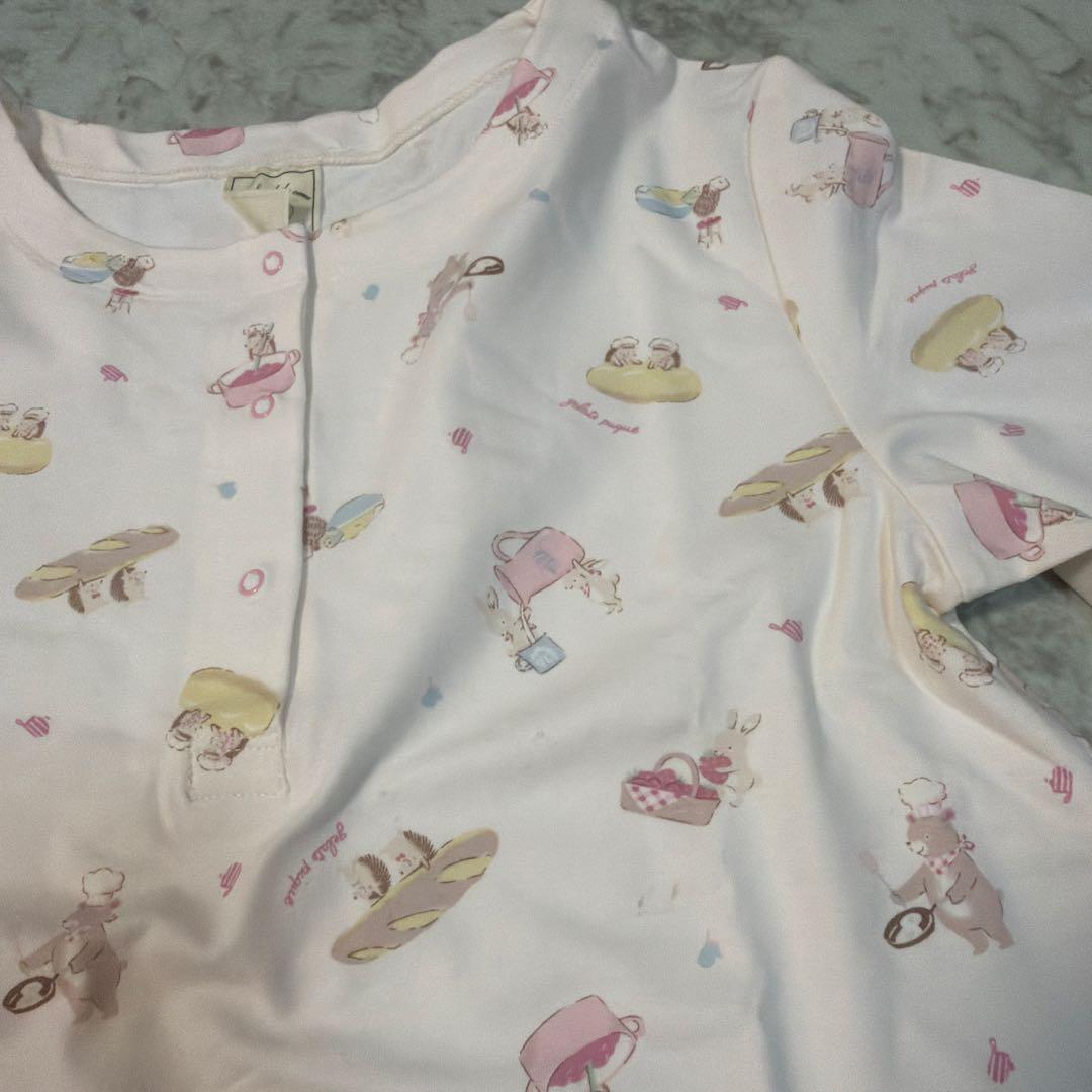 ジェラートピケ　ルームウェア長袖長ズボンセット