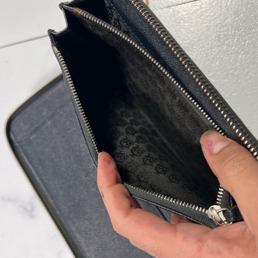 ダンヒル dunhill ボードン オーガナイザー ラウンドファスナー ネイビー