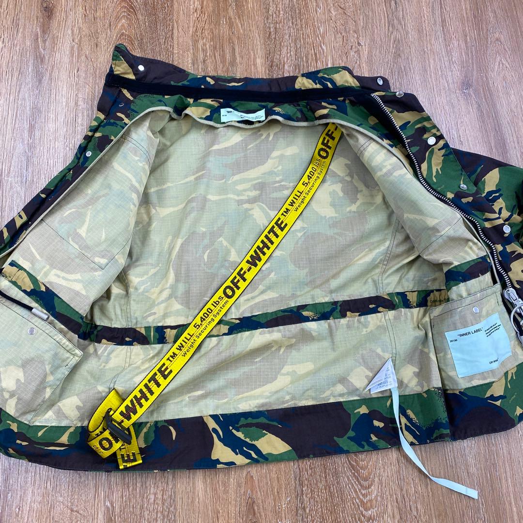 m4151 オフ ホワイト カモフラージュ 迷彩 花柄 ジャケット 36