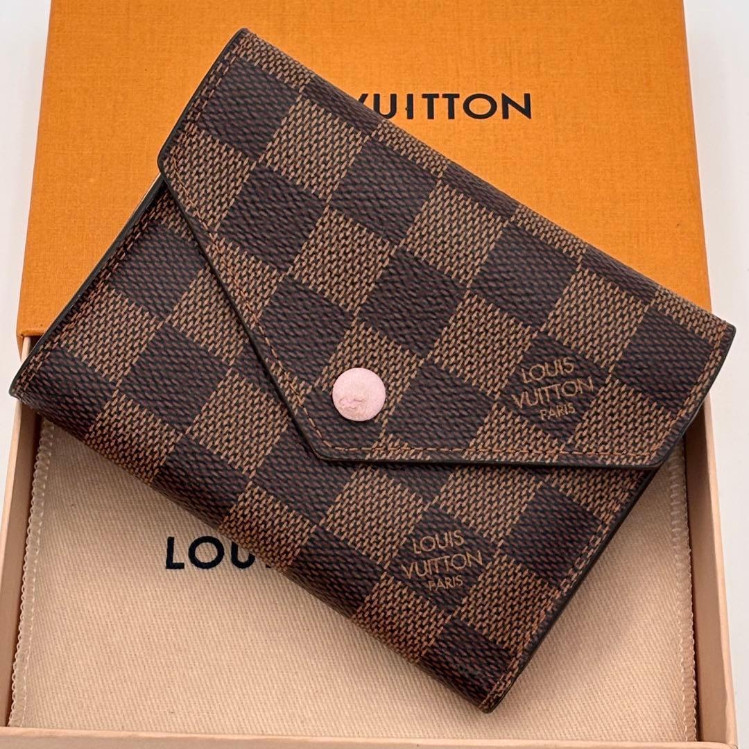 ルイヴィトン ポルトフォイユ ヴィクトリーヌ ダミエ 三つ折り財布 正規品