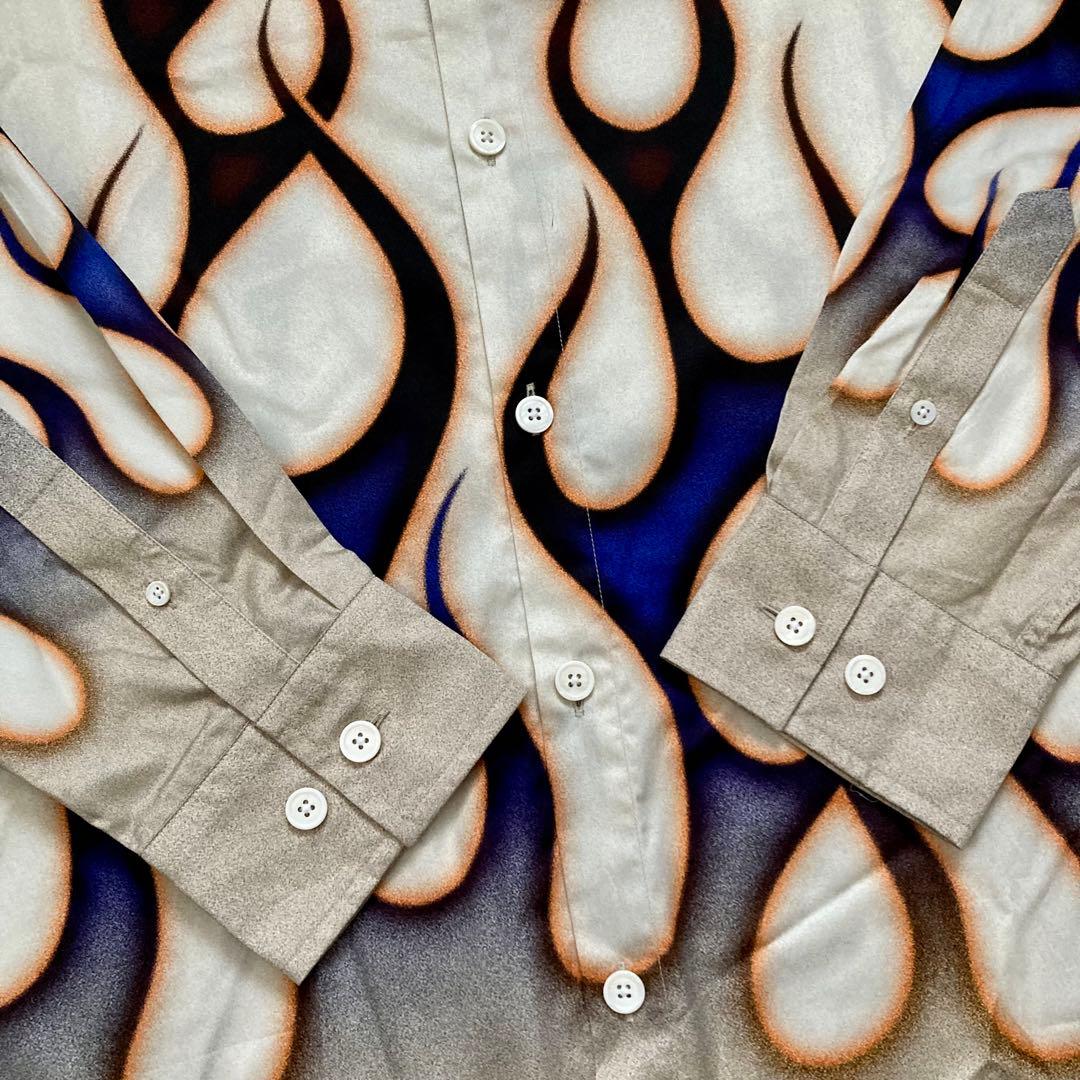 未使用 Etudes エチュード ファイヤーパターン シャツ 50