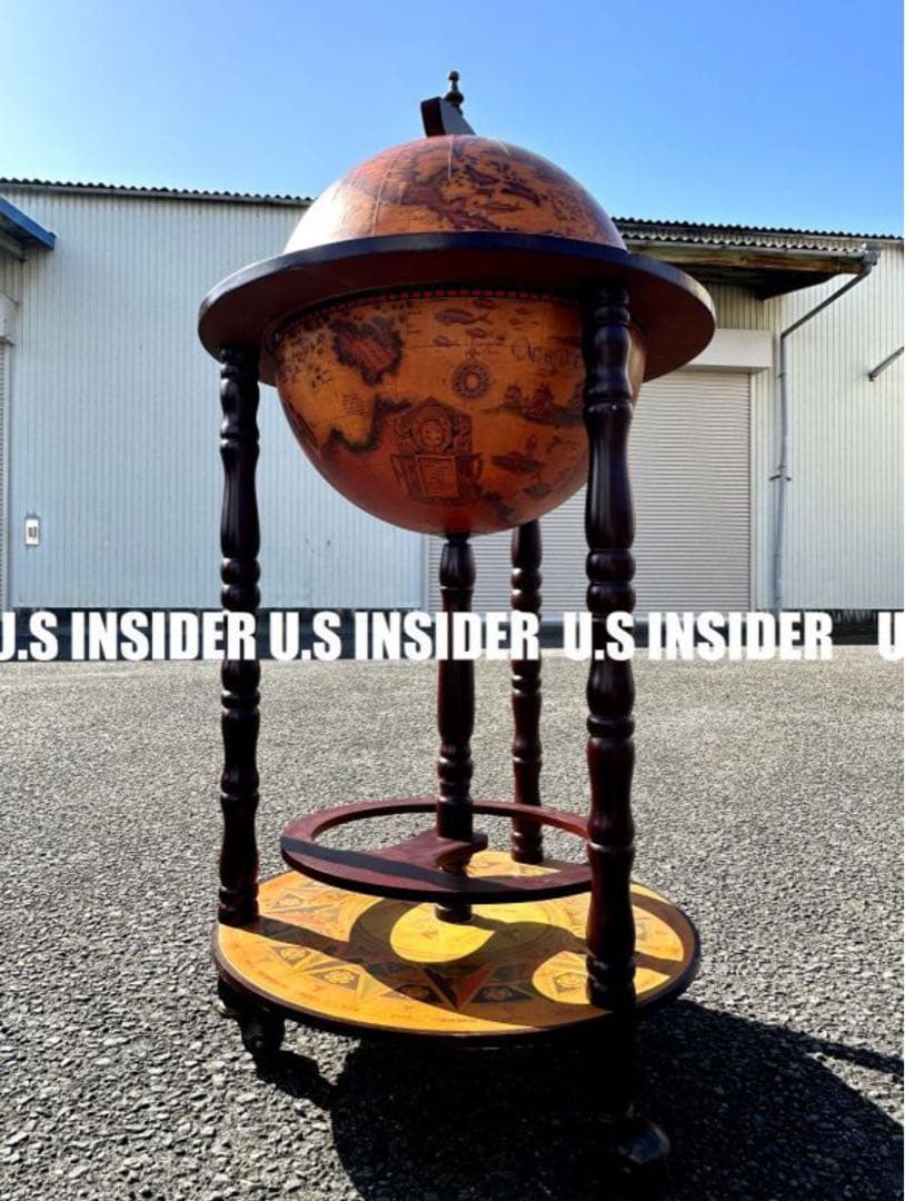 LAより入荷!!　地球儀型ワインキャビネット■キャスター付き　高さ90cm